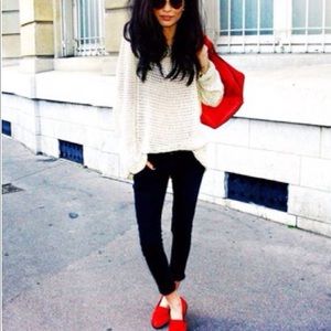 toms red canvas women's classics